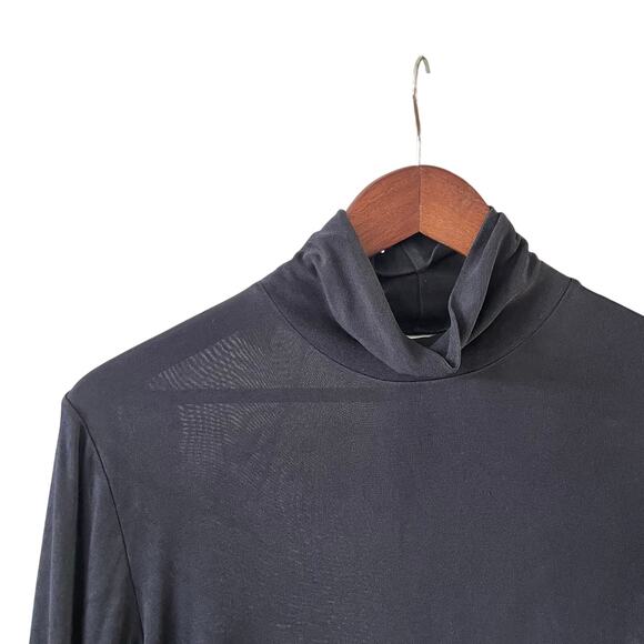 Lands' End Silk Interlock Turtleneck Long Sleeve Top 100% Silk, Women's Medium - Picture 3 of 8